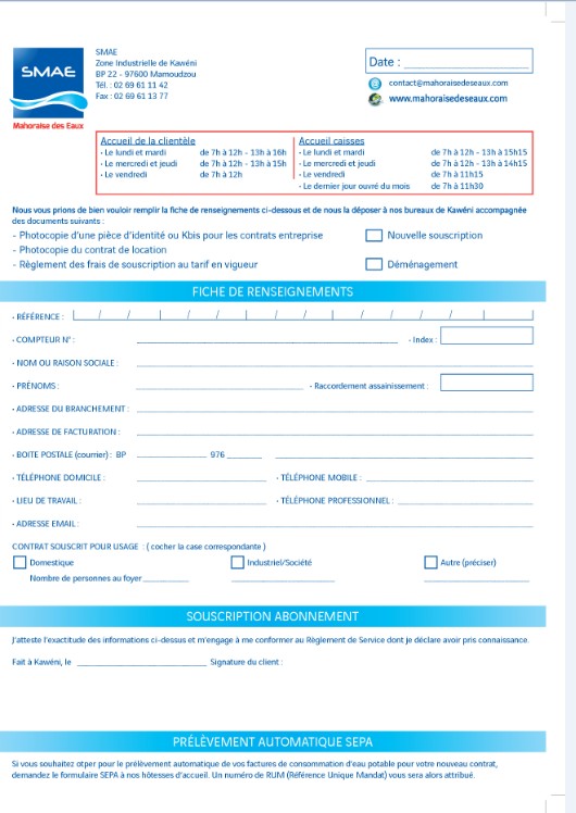 lettre résiliation contrat eau